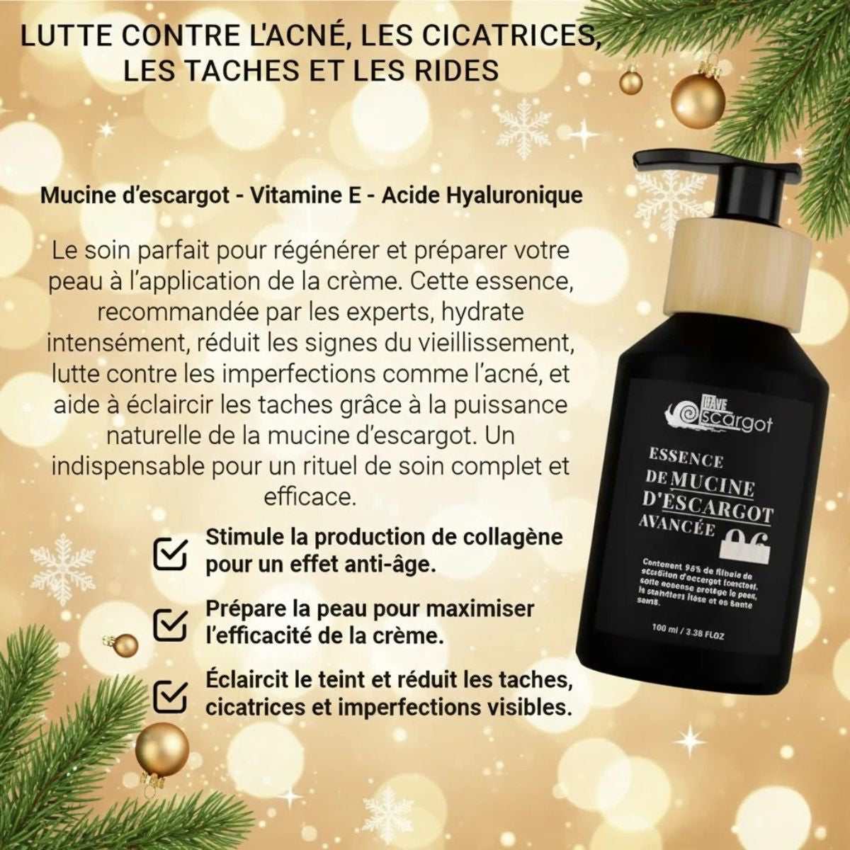 Gel bave d'Escargot Avancée 96 %